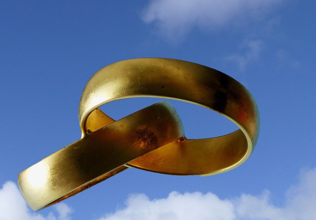 Ringe ineinander gesschlungen- Ringe symbolisieren die Verbindung, manchmal auch die Wiederholung von etwas. Venus in Steinbock